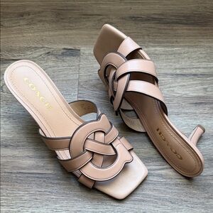 COACH TILLIE LEATHER SANDAL